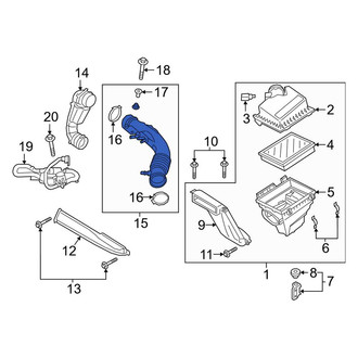 Lincoln OE - Rear Engine Air Intake Hose