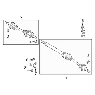 Lincoln OE - Front Suspension - Drive Axles (Reserve FWD 2.7L)