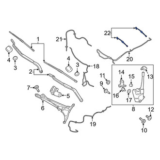 Lincoln OE - Front Windshield Washer Nozzle