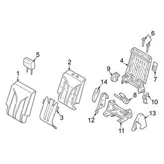 Lincoln OE - Seats & Tracks - Rear Seat Components (Passenger Side Seat Back)
