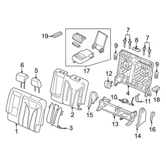 Lincoln OE - Seats & Tracks - Rear Seat Components (Driver Side Seat, Back)