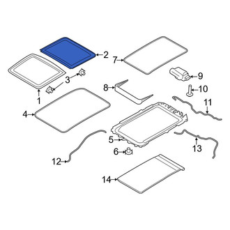 Lincoln OE - Rear Sunroof Glass