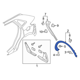 Lincoln OE - Rear Left Wheel Arch Molding