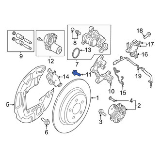 Lincoln OE - Disc Brake Caliper Anchor Plate Bolt