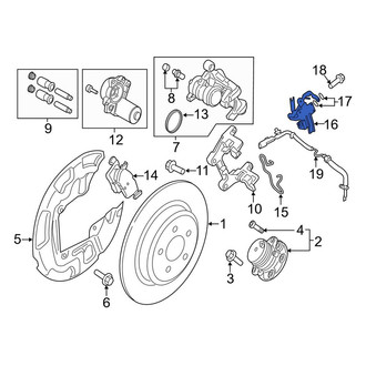 Lincoln OE - Rear Right Brake Hydraulic Hose