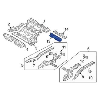 Lincoln OE - Rear Center Floor Pan Crossmember