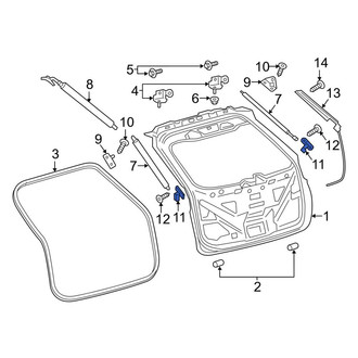 Lincoln OE - Rear Lower Liftgate Support Strut Holder