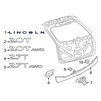 Lincoln OE - Rear Hatch Emblem