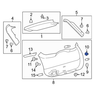 Lincoln OE - Lower Liftgate Trim Panel Clip