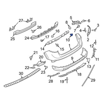 Lincoln OE - Bumper Cover Retainer