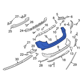 Lincoln OE - Rear Upper Bumper Cover