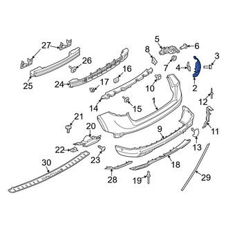 Lincoln OE - Rear Left Upper Bumper Cover Bracket