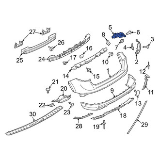 Lincoln OE - Rear Left Bumper Cover Support Rail