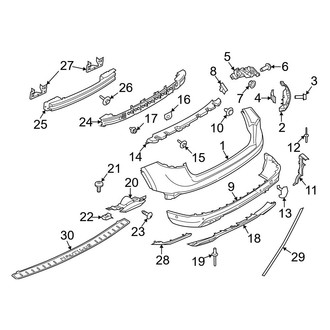 Lincoln OE - Rear Bumper - Bumper & Components