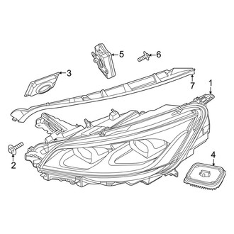 Lincoln OE - Front Lamps - Headlamp Components (W/O Adaptive Headlamps)