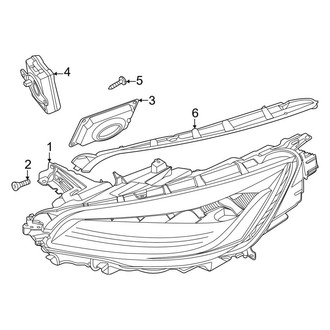 Lincoln OE - Front Lamps - Headlamp Components (With Adaptive Headlamps)