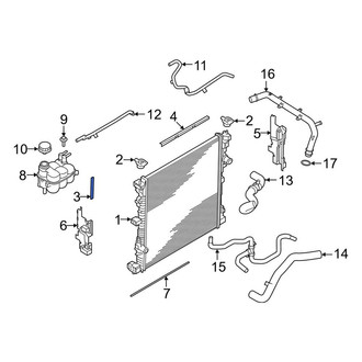 Lincoln OE - Left Radiator Air Seal