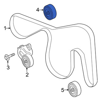 Lincoln OE - Upper Accessory Drive Belt Idler Pulley
