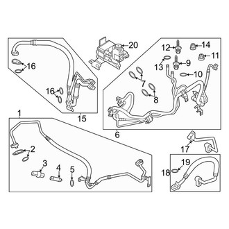 Lincoln OE - Air Conditioner & Heater - Condenser, Compressor & Lines (Lines & Tubes), (Black Label Grand Touring / Grand Touring)