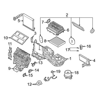 Lincoln OE - Air Conditioner & Heater - Evaporator & Heater Components