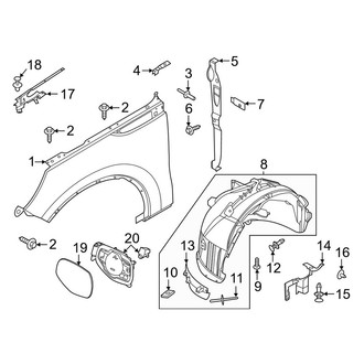 Lincoln OE - Fender & Components (Black Label Grand Touring / Grand Touring)