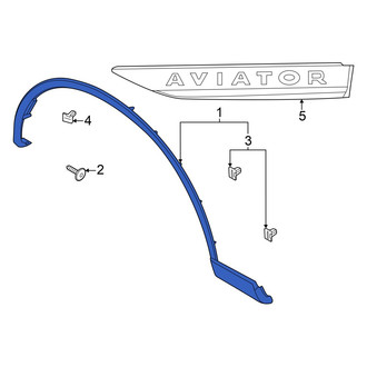 Lincoln OE - Front Right Wheel Arch Molding