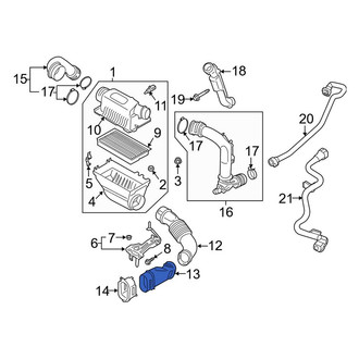 Lincoln OE - Front Center Engine Air Intake Hose