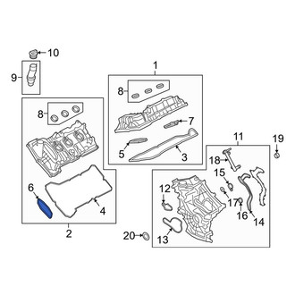 Lincoln OE - Left Inner Engine Valve Cover Gasket