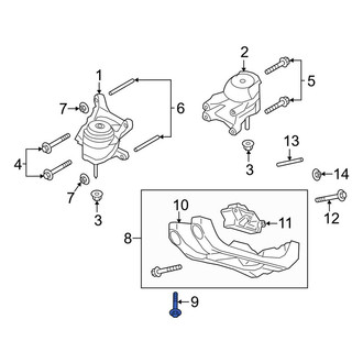 Lincoln OE - Transmission Crossmember Bolt