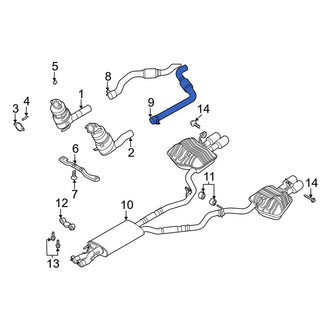 Lincoln OE - Left Exhaust Intermediate Pipe