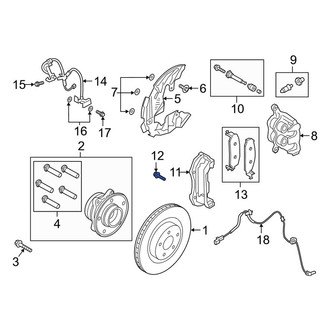 Lincoln OE - Disc Brake Caliper Anchor Plate Bolt