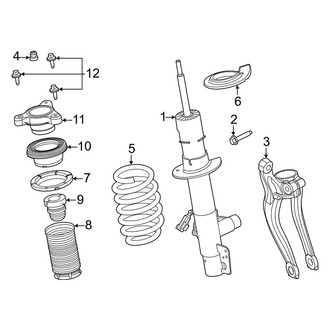 Lincoln OE - Front Suspension - Struts & Components (Continuous Damping), (Reserve RWD)