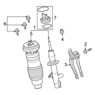 Lincoln OE - Front Suspension - Struts & Components (Independent Suspension, With Air Suspension), (Reserve RWD)