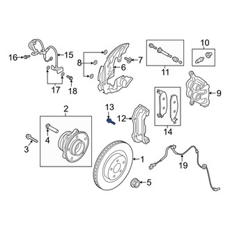 Lincoln OE - Disc Brake Caliper Anchor Plate Bolt