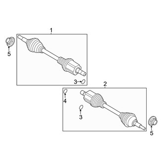 Lincoln OE - Front Suspension - Drive Axles (AWD)