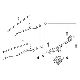 Lincoln OE - Windshield - Wiper Components