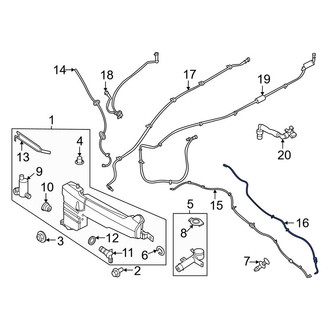Lincoln OE - Front Windshield Washer Hose