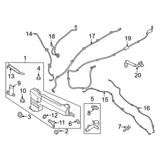 Lincoln OE - Windshield - Washer Components