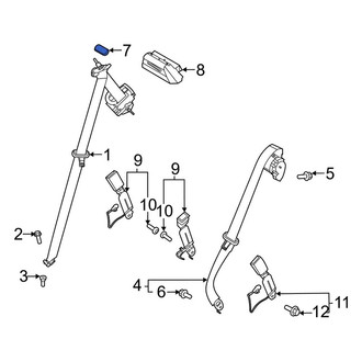 Lincoln OE - Center Seat Belt Anchor Plate Cover