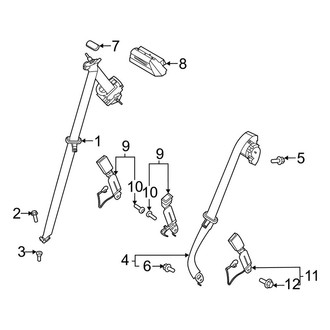 Lincoln OE - Restraint Systems - Second Row Seat Belts