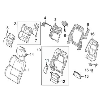 Lincoln OE - Seats & Tracks - Passenger Seat Components (Seat Back)