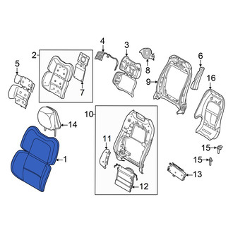 Lincoln OE - Front Left Seat Back Cushion Cover