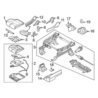 Lincoln OE - Seats & Tracks - Driver Seat Components (Seat Cushion)
