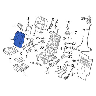 Lincoln OE - Center Right Seat Back Cushion Cover