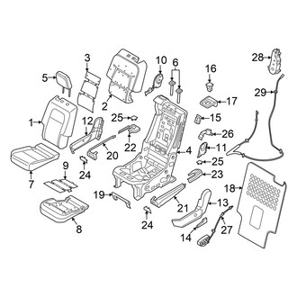 Lincoln OE - Seats & Tracks - Second Row Seats (3 Individual Seats, Outer Seats, Passenger Side)