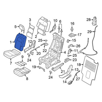 Lincoln OE - Center Left Seat Back Cushion Cover