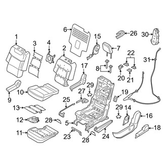 Lincoln OE - Seats & Tracks - Second Row Seats (Captains Seats, Driver Side), (Black Label / Black Label Grand Touring / Grand Touring / Reserve)
