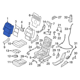 Lincoln OE - Center Right Seat Back Cushion Cover