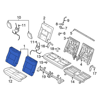 Lincoln OE - Center Left Seat Back Cushion Cover