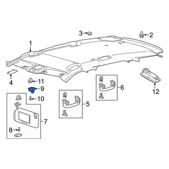 Lincoln OE - Sun Visor Holder